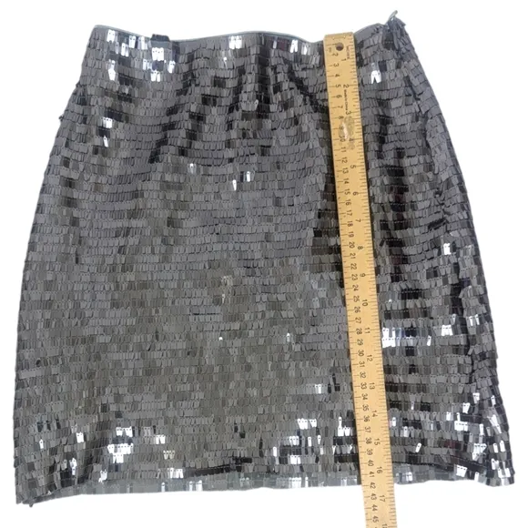 Revolve Superdown Lila Fringe Sequin Set Mini Skirt Crop Top Womens Small Silver