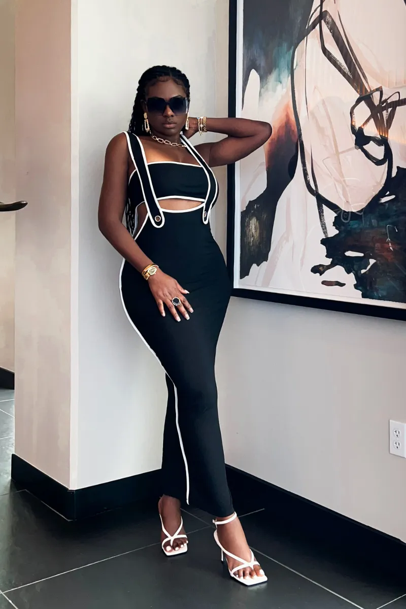 RIBBED TUBE TOP SUSPENDER | DRESS