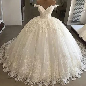 Roycebridal Bridal Gowns Ball Gown Lace Applique Wedding Dress
