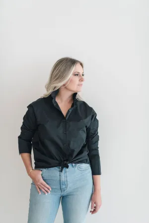 Ruffle Shirt Black