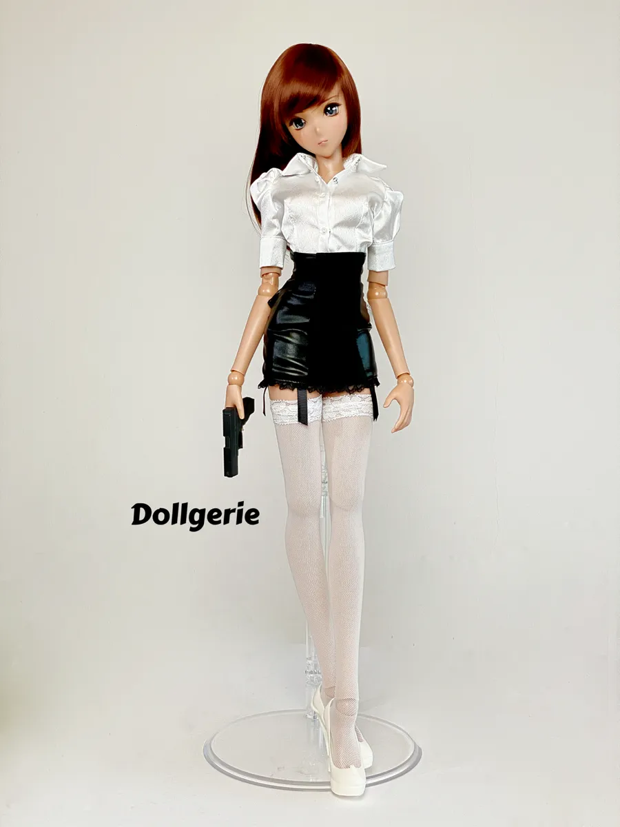 Ruffled Tail Faux Leather Mini Skirt