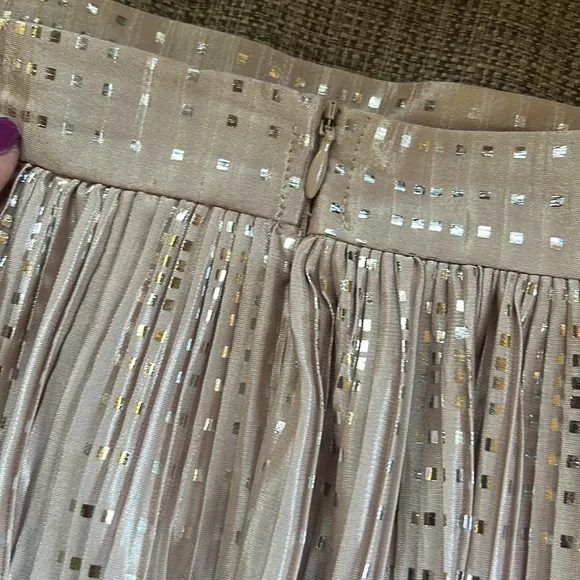 Sabina Musayev Sparkle Pleated Skirt