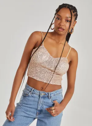 Sequin Bustier Top