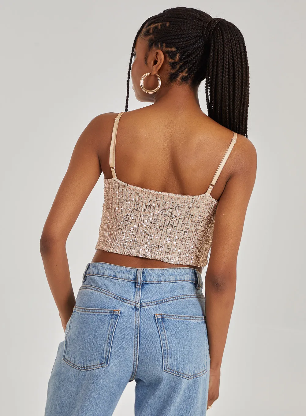 Sequin Bustier Top