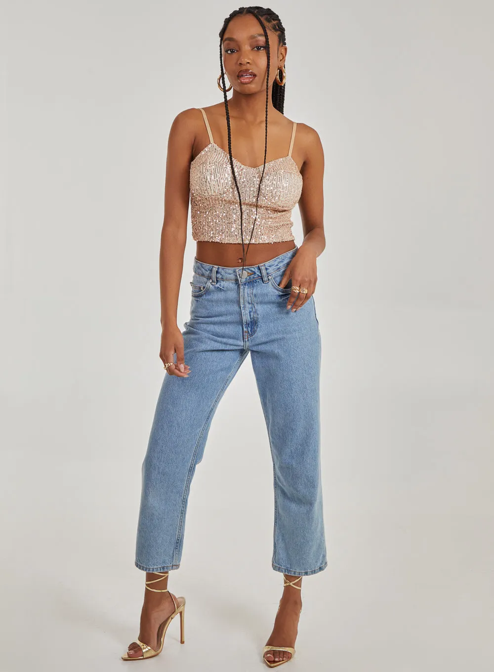 Sequin Bustier Top