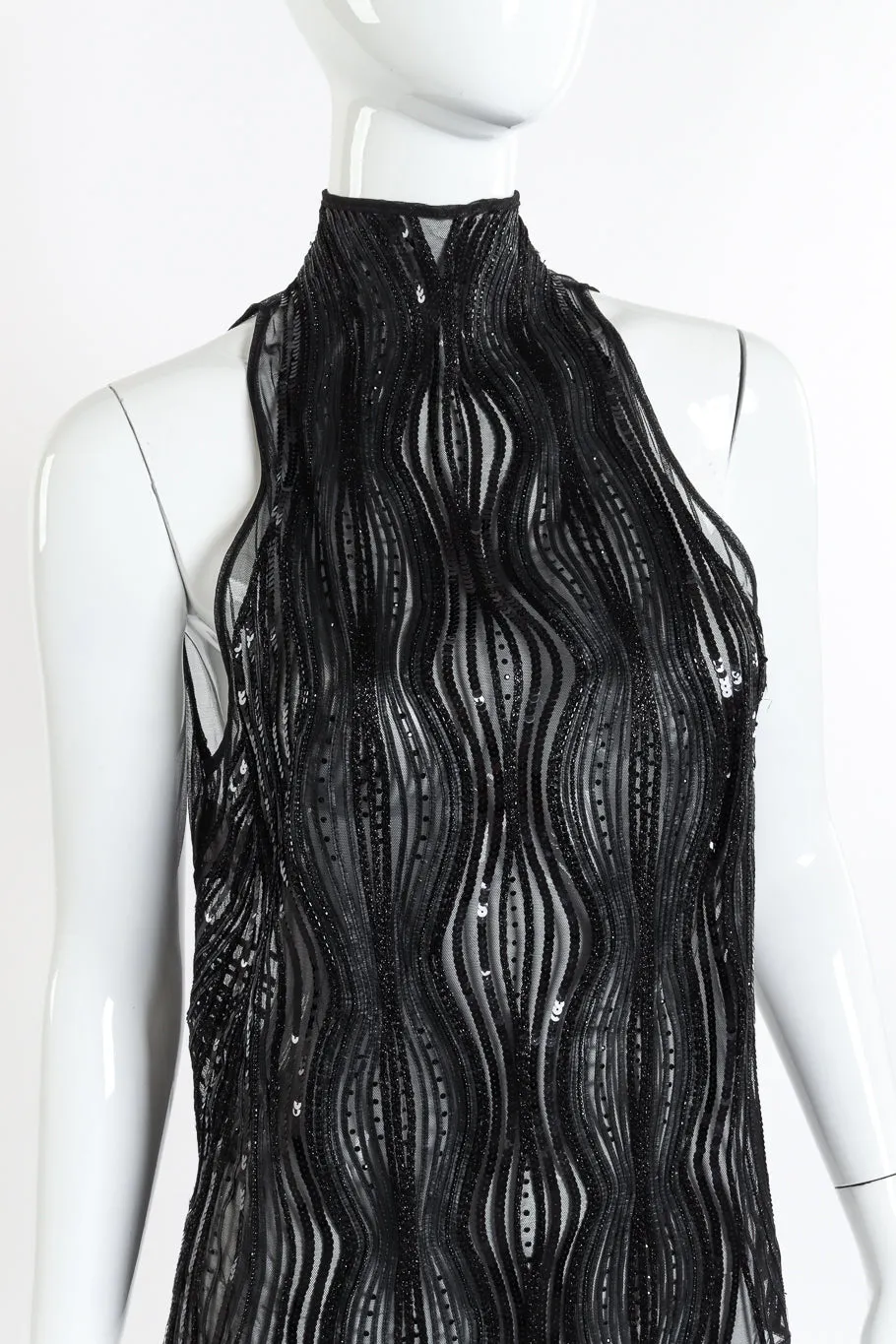 Sequin Mock Neck Top