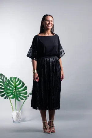Sequin Sleeve Jersey Top