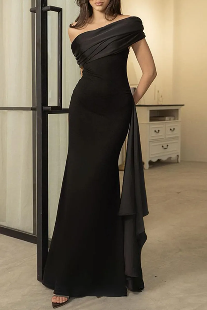 Sexy Backless Off Shoulder Long Dresses