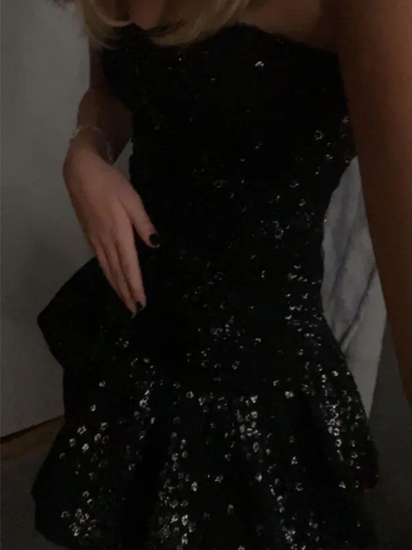 Sexy Sweetheart Sleeveless Mermaid Sequin Homecoming Dresses For Party Online, HD1101