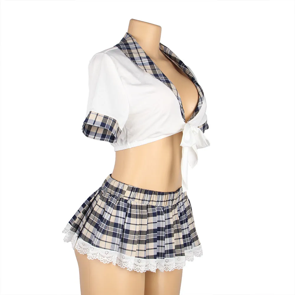 Sexy uniform high-quality student Egypt pleated skirt college style cosply suit