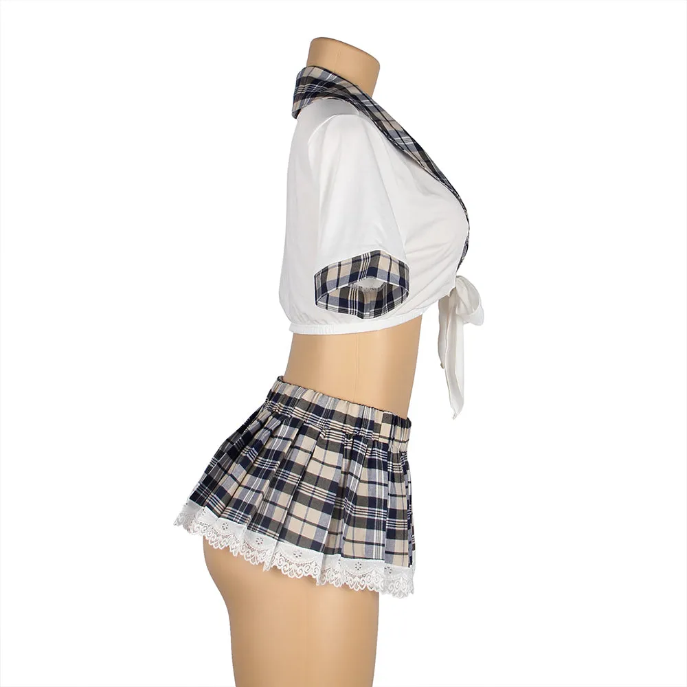 Sexy uniform high-quality student Egypt pleated skirt college style cosply suit