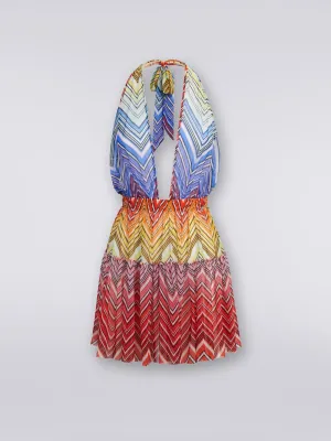 Short Dress - Multicolor Chevron