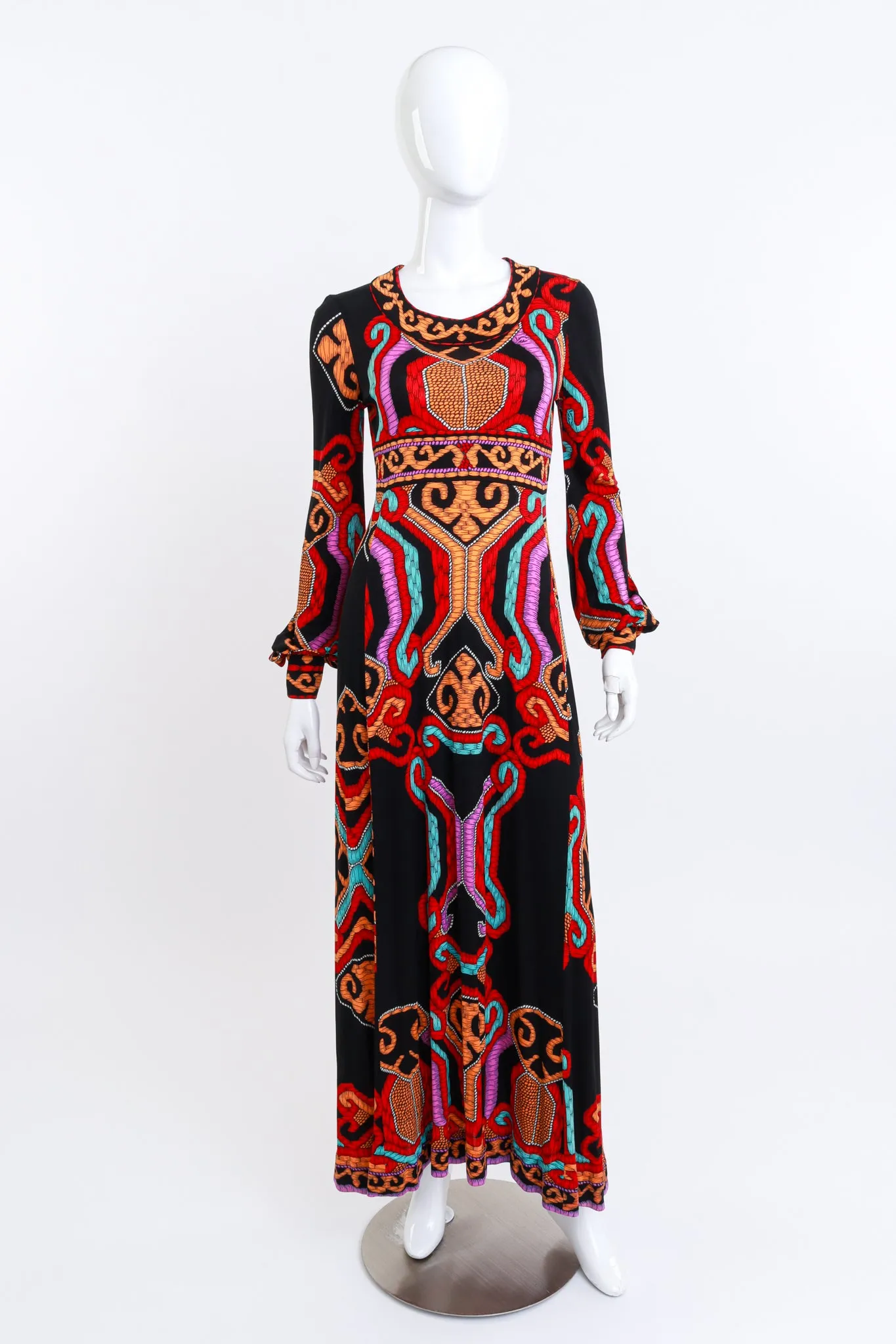 Silk Empire Waist Maxi Dress