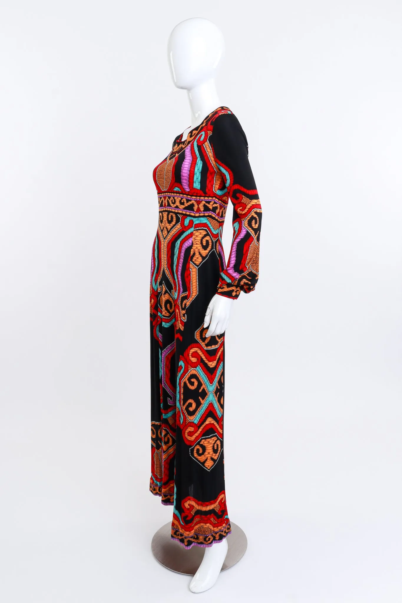Silk Empire Waist Maxi Dress