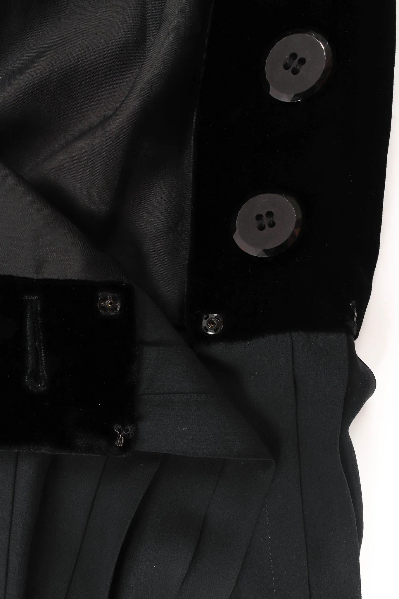 Silk Velvet Pleated Skirt