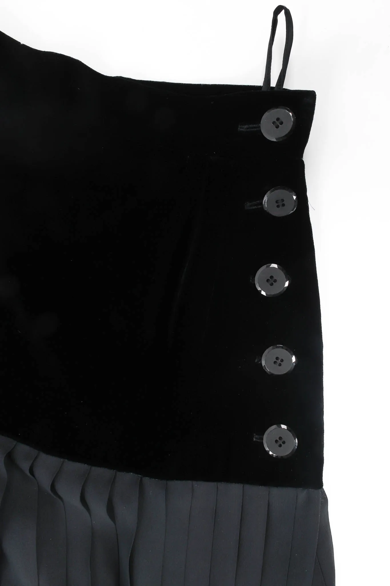 Silk Velvet Pleated Skirt