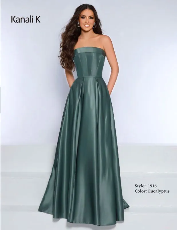 Size 12 Kanali K 1916 Eucalyptus Bridesmaid Dress