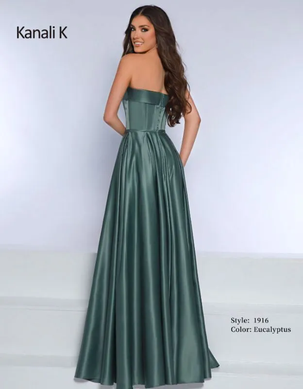 Size 12 Kanali K 1916 Eucalyptus Bridesmaid Dress
