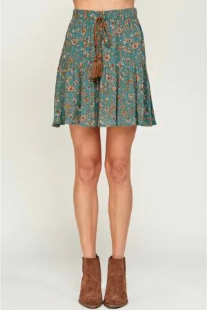 SK26 FLORAL TIER MINI SKIRT