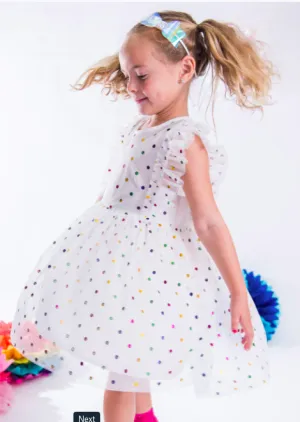 Sparkle by Stoopher Rainbow Dot Tulle Dress