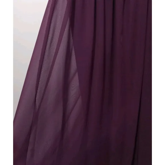 Speechless Size 3 Berrywine Halter Front Illusion Lace &amp; Chiffon Formal Prom Dre