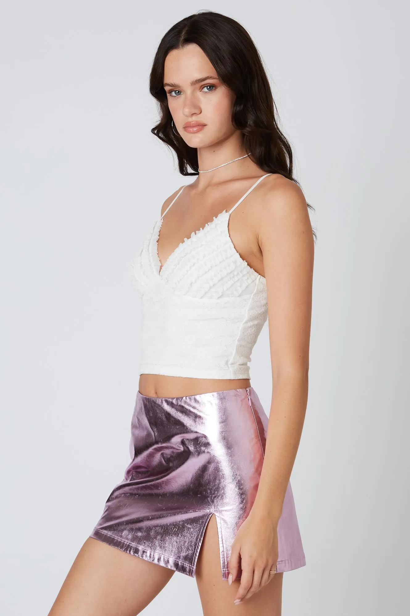 Stardust Metallic Skort - Pink