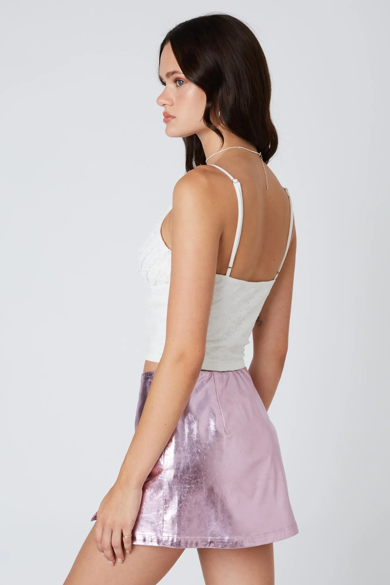Stardust Metallic Skort - Pink