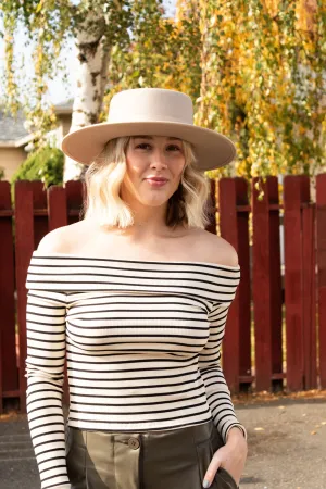 Stripe Off Shoulder Top