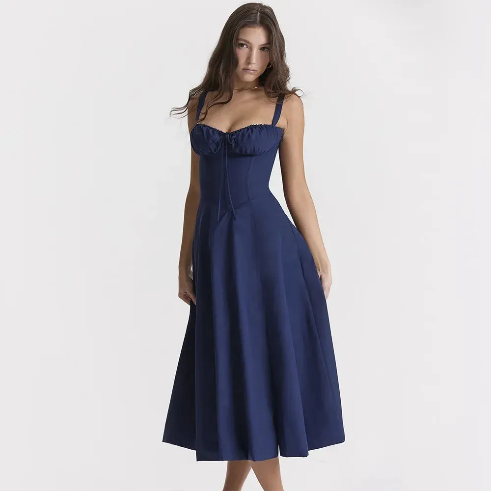 Suninheart Elegant A-Line Midi Dress