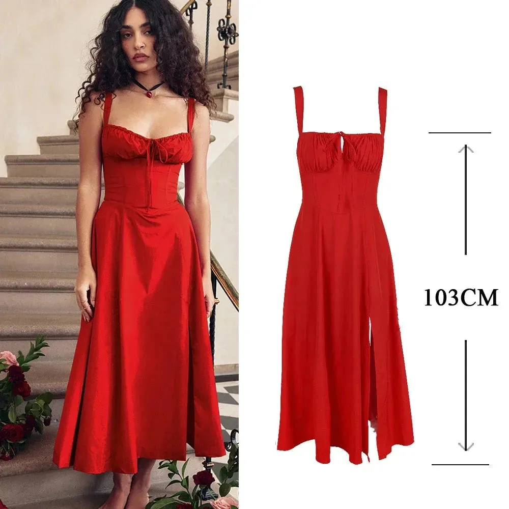 Suninheart Elegant A-Line Midi Dress