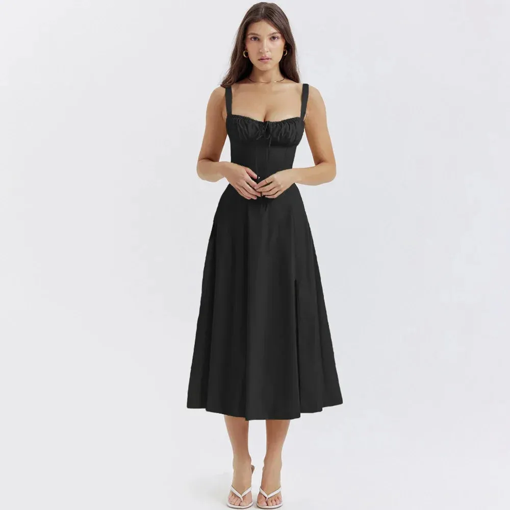 Suninheart Elegant A-Line Midi Dress