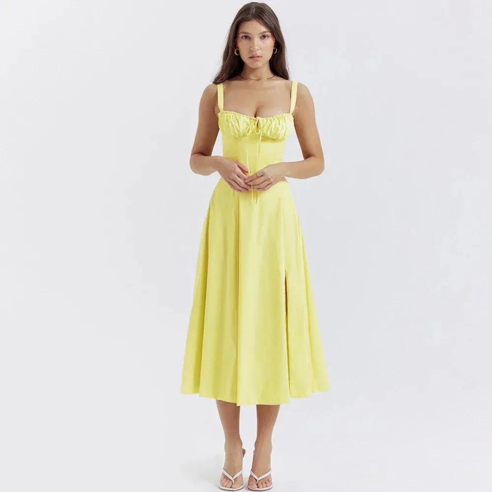 Suninheart Elegant A-Line Midi Dress