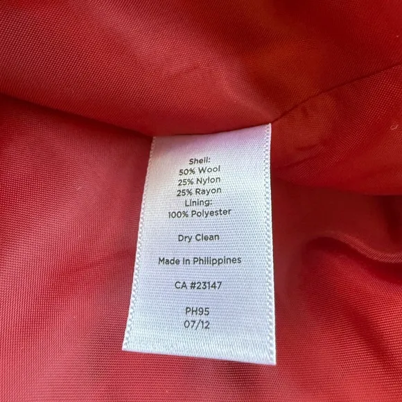 Talbots Women Petite Wool Mini Skirt Red Houndstooth Preppy Academia Size 6P NWT