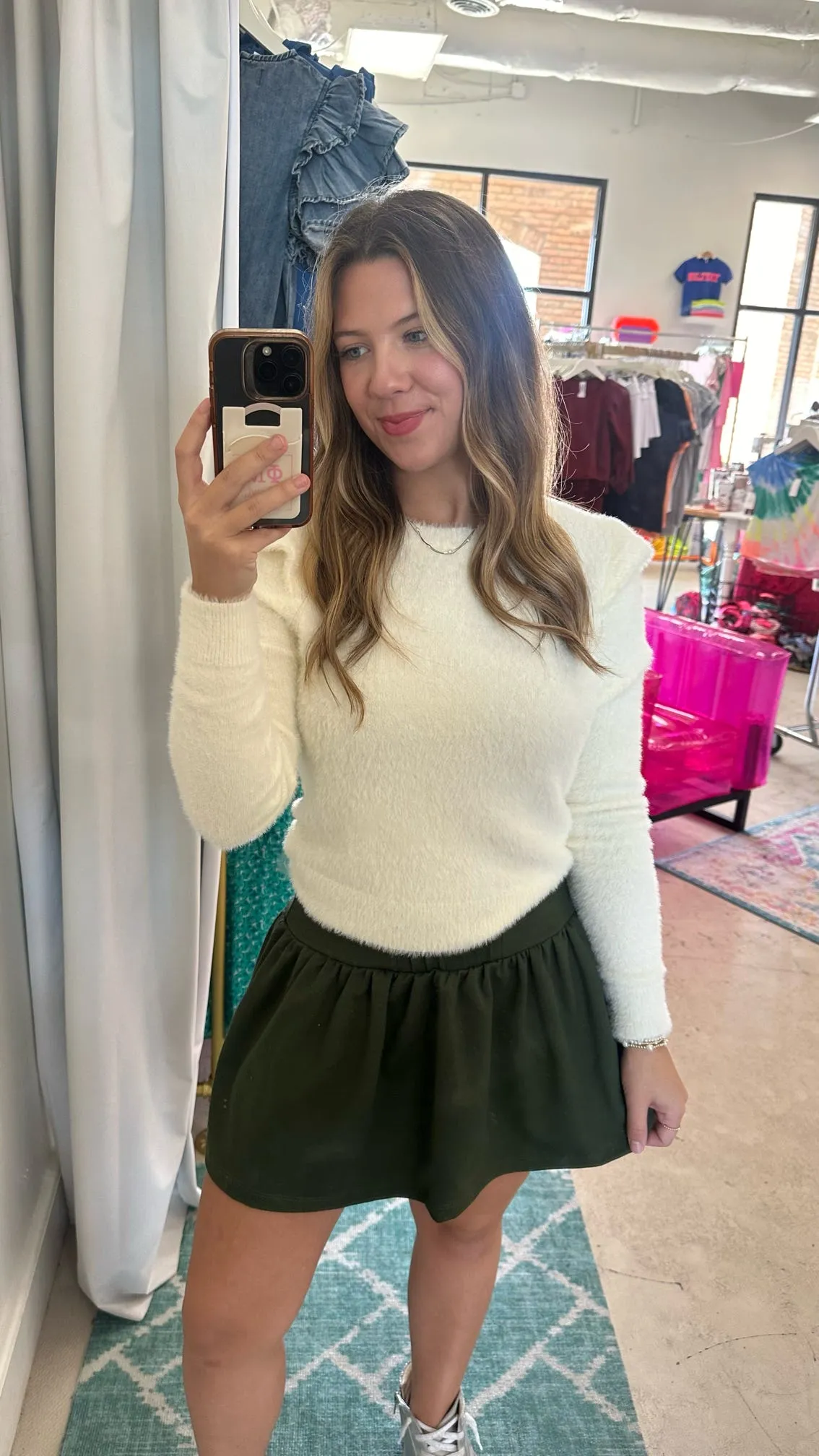 Teen Abigail Ruffle Trim Sweater..