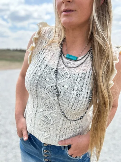 The Cash Cable Knit Tank Top