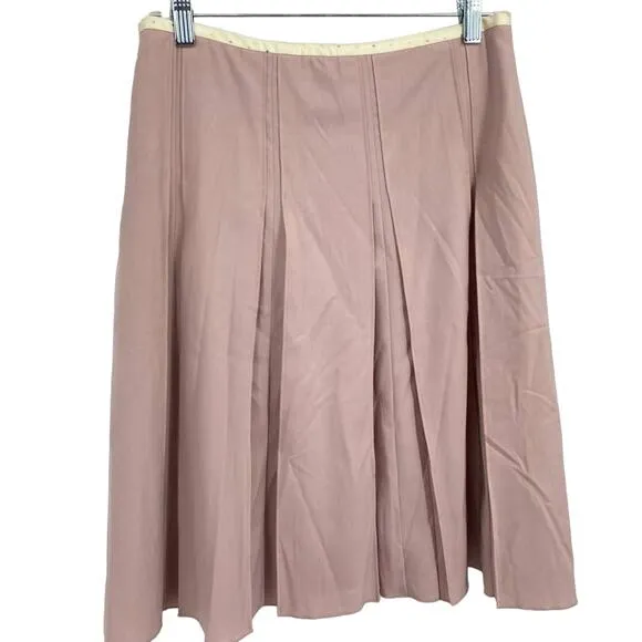 The Limited Luxe Pink Pleated Skirt Knee Length Size 2 NWT