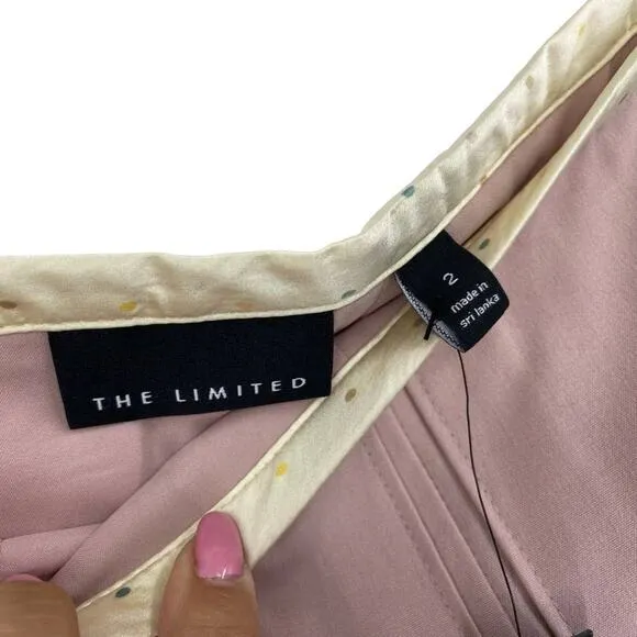 The Limited Luxe Pink Pleated Skirt Knee Length Size 2 NWT