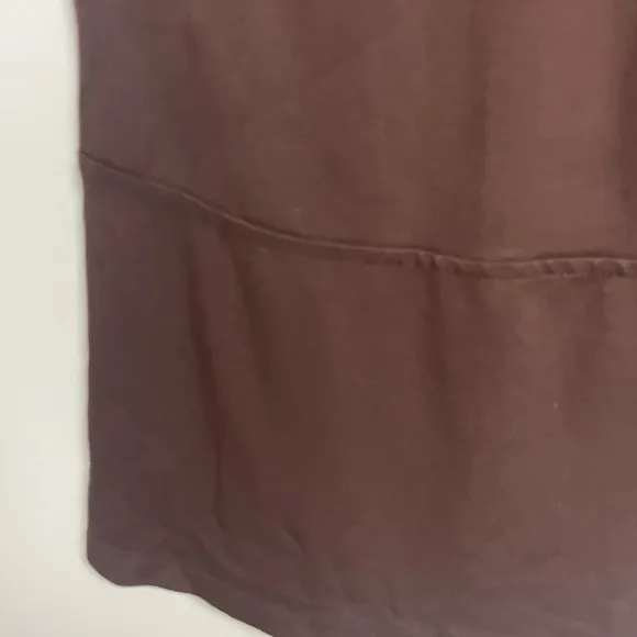 THEORY Brown Stretch Bodycon V-neck Mini Dress, 7056601R, P, XS, 0-00