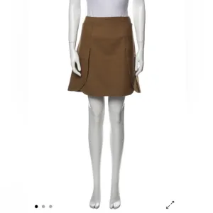 Tory Burch brown scalloped mini skirt
