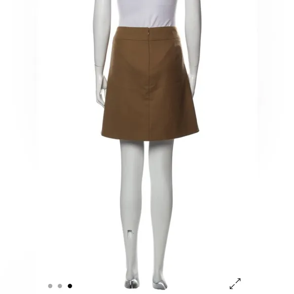 Tory Burch brown scalloped mini skirt