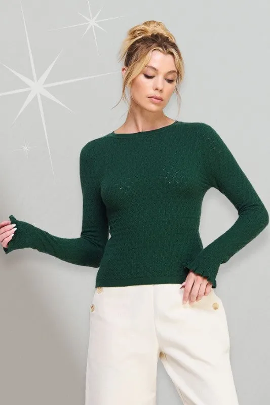 Trent Pointelle Forest Top