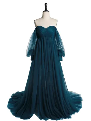Tulle Off Shoulder Maternity Gowns for Photography Plus Size YW2109