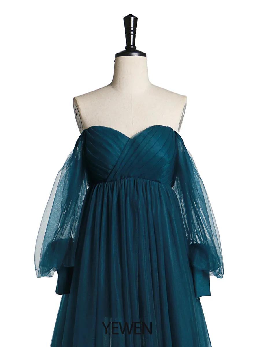 Tulle Off Shoulder Maternity Gowns for Photography Plus Size YW2109