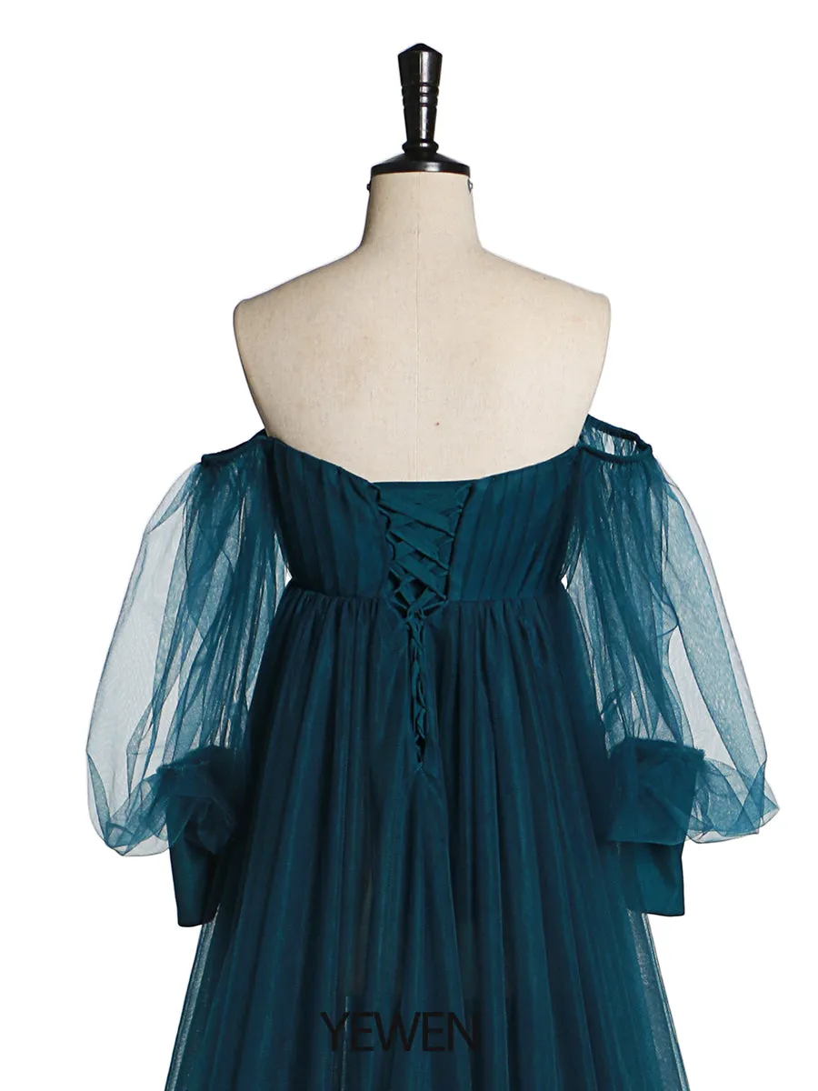 Tulle Off Shoulder Maternity Gowns for Photography Plus Size YW2109