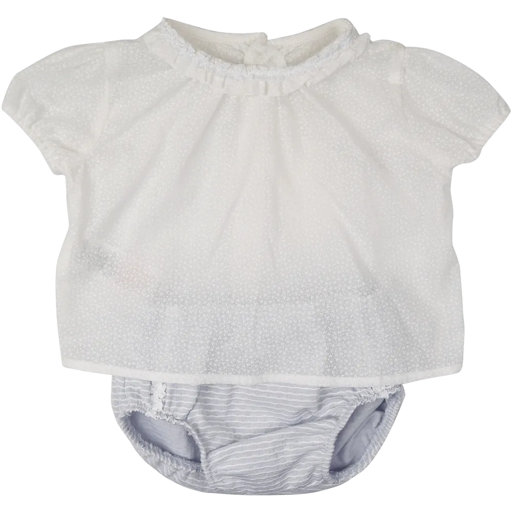 Tutto Piccolo White & Grey Two Piece Set