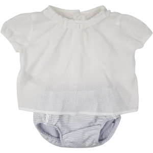 Tutto Piccolo White & Grey Two Piece Set
