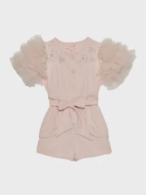Tutu du Monde - Crystal Flower Onesie - Heavenly Pink