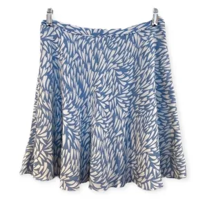TVF for Diane Von Furstenberg Satin Heart Print Blue Preppy Designer Mini Skirt