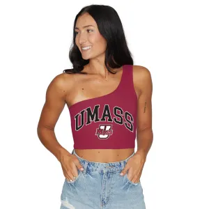 UMass Maroon One Shoulder Top