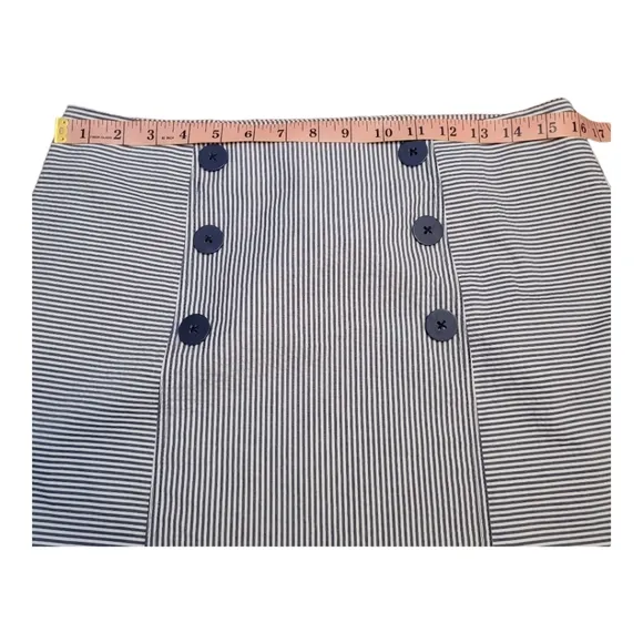 Urban Outfitters Sailorette Striped Mini Skirt NEW Faux Button Front Bib Panel